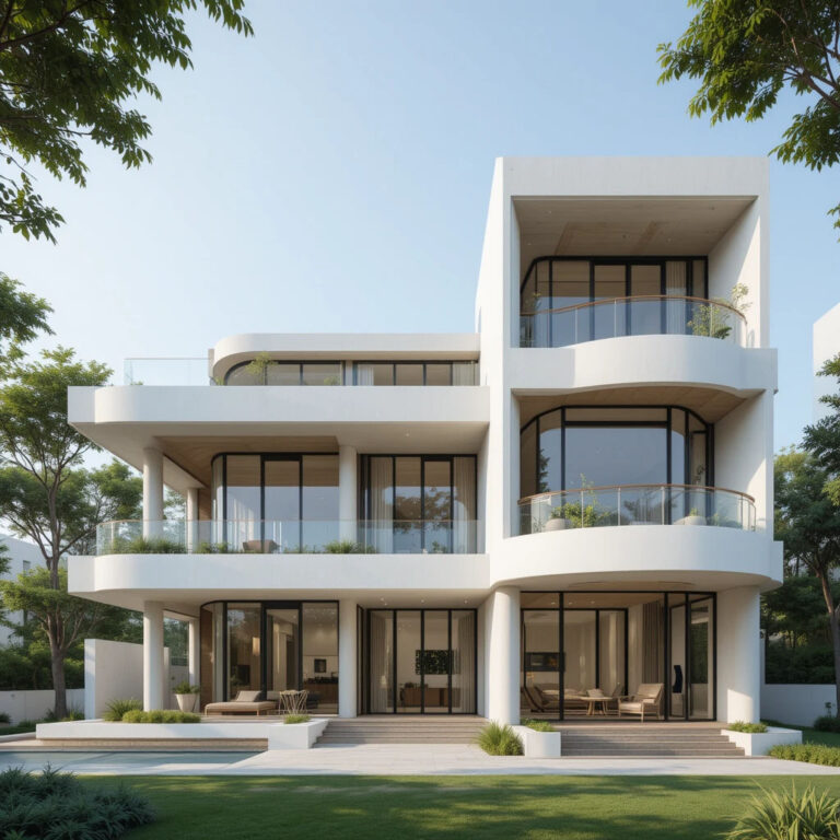 طراحی نمای ویلا مینیمال